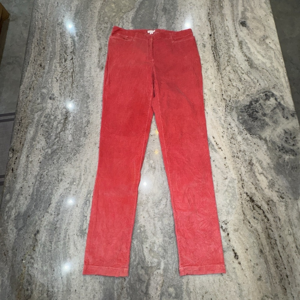 J. Jill Corduroy 32x33 Women's 8 Tall Pants Pink‎ Red Skinny Leg